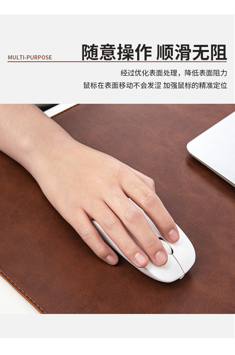 Skin-feeling Crazy Horse Leather Table Mat Leather Pattern Mouse Pad Custom Oversized Office Computer Mat Leather Learning Desk Mat
