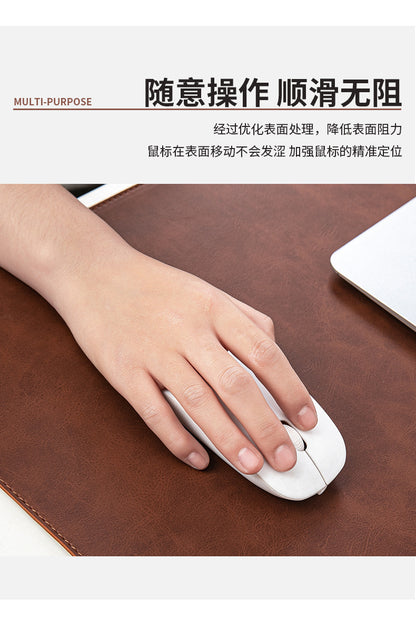 Skin-feeling Crazy Horse Leather Table Mat Leather Pattern Mouse Pad Custom Oversized Office Computer Mat Leather Learning Desk Mat