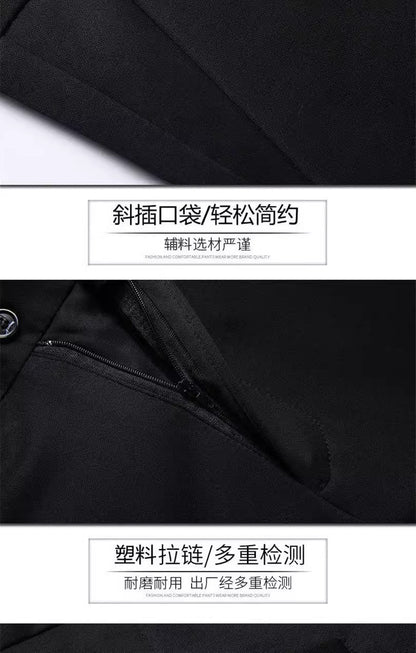 Men's Casual Trousers for Foreign Trade, Loose and Fattened, No-Iron Straight Suit, Business Elastic Trousers Wholesale