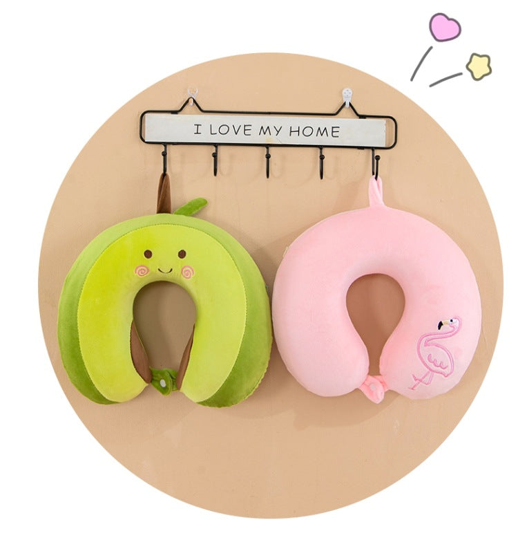 Neck Pillow Travel Memory Foam U-shaped Pillow Cartoon Gift Sponge Sleeping Neck Pillow Embroidery Slow Rebound Nap Pillow