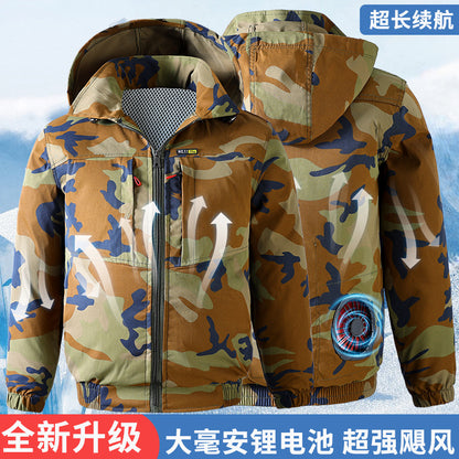 Summer Cooling Air-Conditioned Clothing for Men, Refrigeration Clothing with Fan, Welding Site Heatstroke Prevention Labor Protection Work Clothes