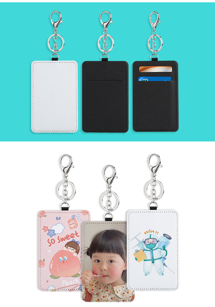 Heat Transfer Sublimation Traffic Card Holder Work Id Card Holder with Printable Designs, Keychain, White Disney Card Holder