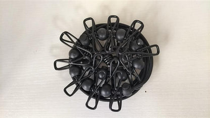 Creative Outdoor Elastic Windproof Clothesline with Positioning Buckle Korean Style Clothesline with Windproof Clip 12 Clips
