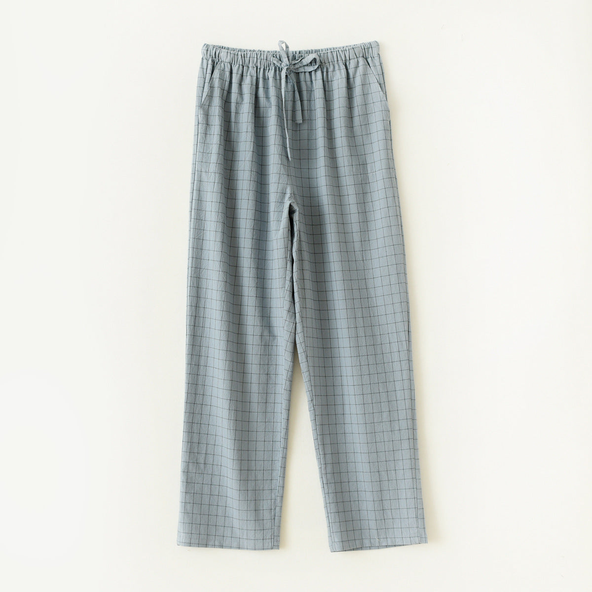Couple Style Washed Home Pants for Men and Women, Pure Cotton Plaid Pajama Pants, Living Pants, Spring and Autumn Style, Japanese Warehouse Available for Wholesale