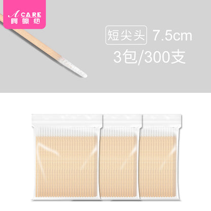 Free Shipping/Cotton Swabs/Tattoo Embroidery A1P20 - Pointed Single/Double-Ended Cotton Sticks for Makeup Removal, Wooden Sticks for Teeth