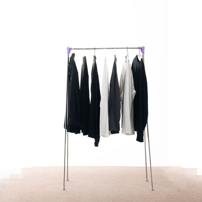 Portable Telescopic Folding Drying Rack Stainless Steel Telescopic Folding Hanger Household Bold Travel Clothes Bar