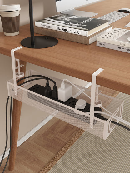 Cross-border desk under cable and wire management tray rack under counter finishing rack row storage rack socket organizer