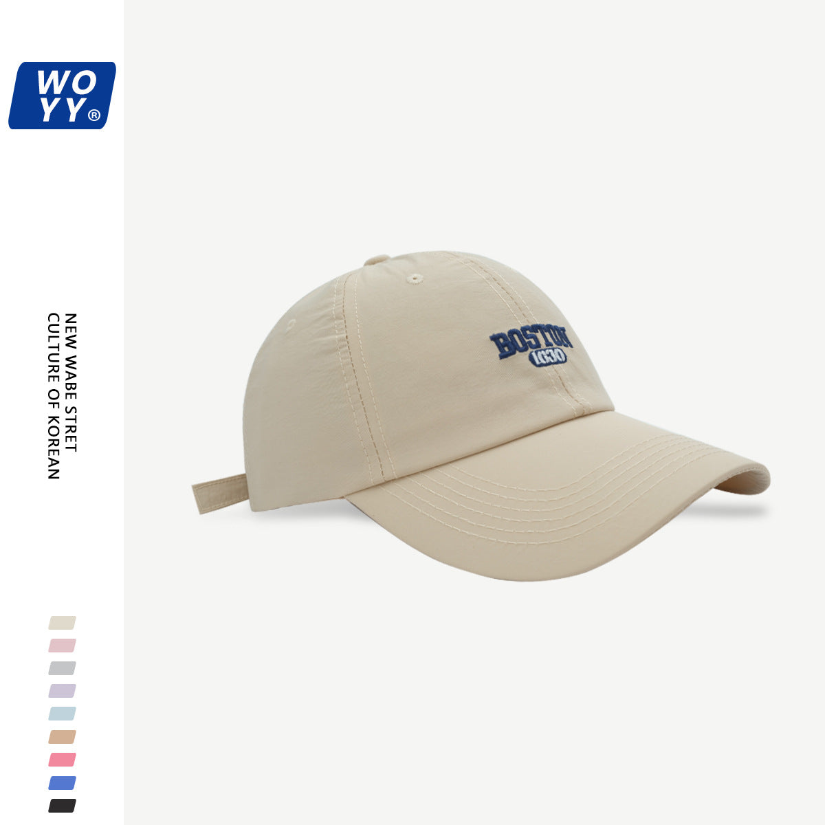 Boston Quick-Dry Baseball Hat Summer Super Fire Outdoor Sun Hat Korean Ins Soft Top Breathable Cap