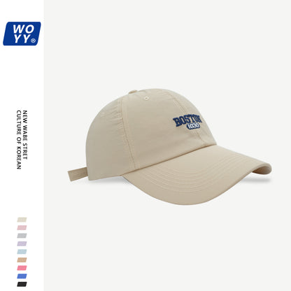 Boston Quick-Dry Baseball Hat Summer Super Fire Outdoor Sun Hat Korean Ins Soft Top Breathable Cap