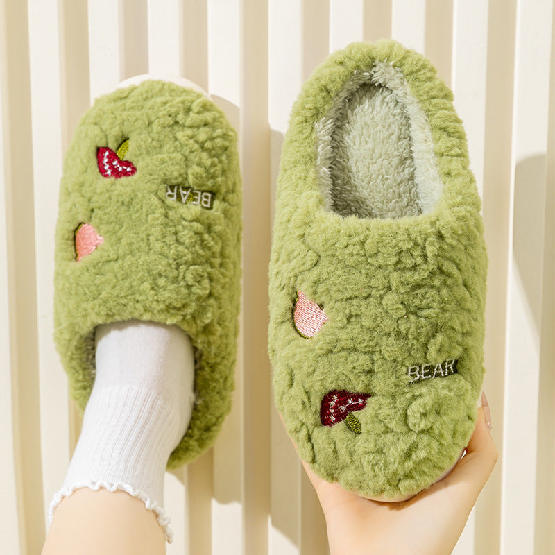 Cixi Cotton Slippers for Women, Spring, Autumn and Winter Home Use, Indoor Non-Slip Couple Home Warm Winter Plush Men's Slippers