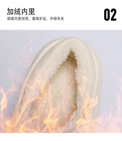 Waterproof Winter Men's Slippers 2025 New Winter Home Warm Thick-Soled Couple Casual Cotton Shoes for Women