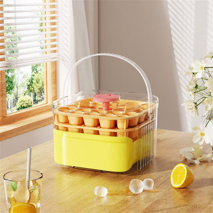 Ice Cube Mold Press Ice Cube Frozen Ice Cube Artifact with Lid Food Grade Homemade Ice Box Household Refrigerator Storage Box