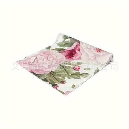Linen Table Runner Pastoral Flower Lemon Summer Home Dining Table Outdoor Decoration Printed Tablecloth Table Runner