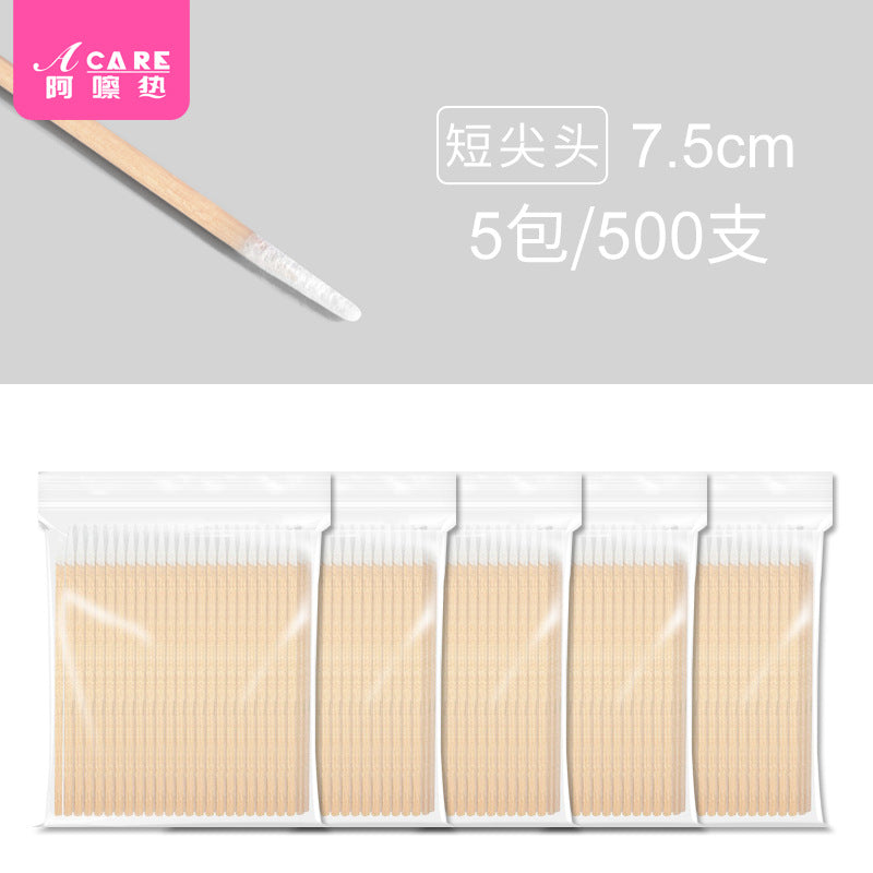 Free Shipping/Cotton Swabs/Tattoo Embroidery A1P20 - Pointed Single/Double-Ended Cotton Sticks for Makeup Removal, Wooden Sticks for Teeth