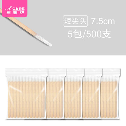 Free Shipping/Cotton Swabs/Tattoo Embroidery A1P20 - Pointed Single/Double-Ended Cotton Sticks for Makeup Removal, Wooden Sticks for Teeth