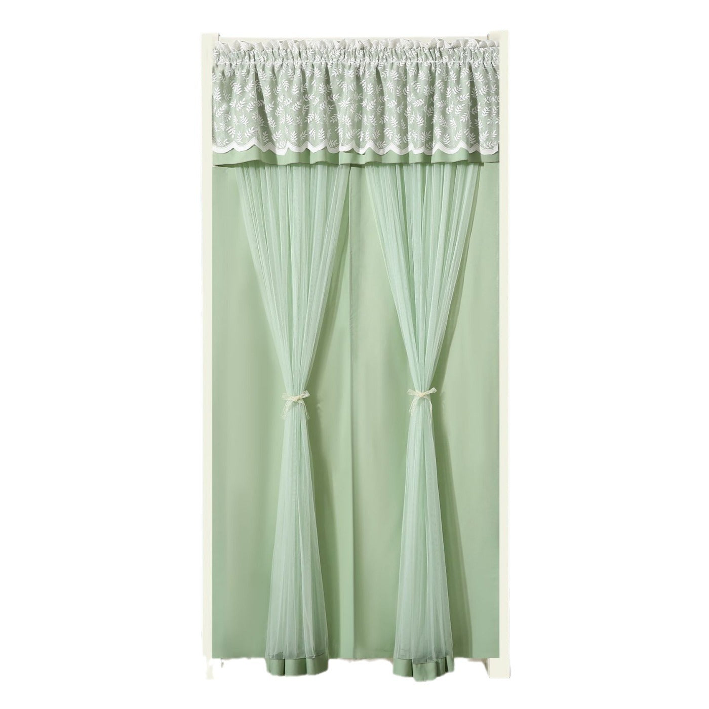 New Lace Anti-Mosquito Curtains, Door Curtains, Gauze Curtains, Entry Double-Layer Silent Bedroom Curtains, Fly-Proof Summer Curtains, Door Curtains