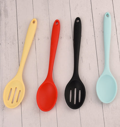 Food Grade Silicone Spoon, Kidsren's Safety Table Spoon, High Temperature Resistant Non-Stick Pan, Student Spoon, Baby Food Supplement Mixing Spoon