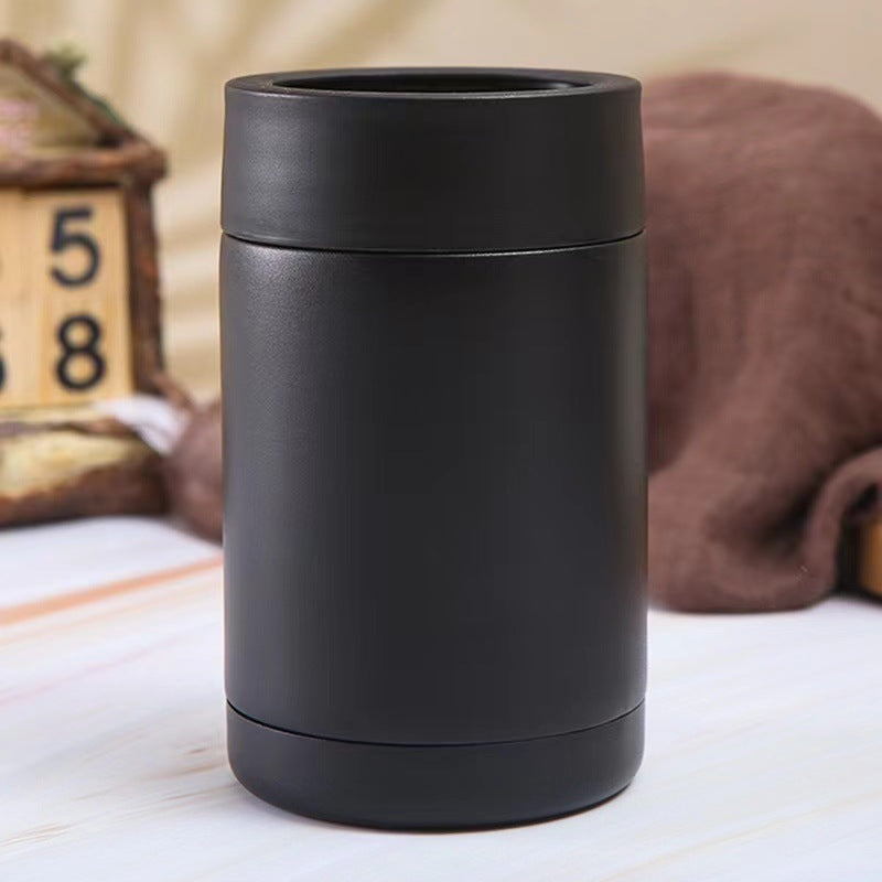 Cross-Border 12oz Double-Layer Vacuum Cold Storage Tank 304 Stainless Steel Beer Tank Outdoor Portable Car-Mounted Coke Tank Wholesale
