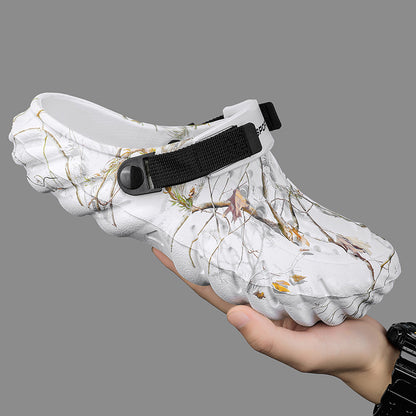 One Shoe, Two Wear, Fashionable Large Size Cross-Border Clogs, Men's Outer Wear, Casual Toe-Toe Slippers, Outdoor Trendy Men's Beach Shoes