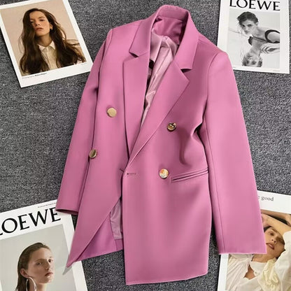 Orange Suit Jacket Women's 2025 Spring and Autumn New Korean High-end Temperament Popular Suit 22 Colors