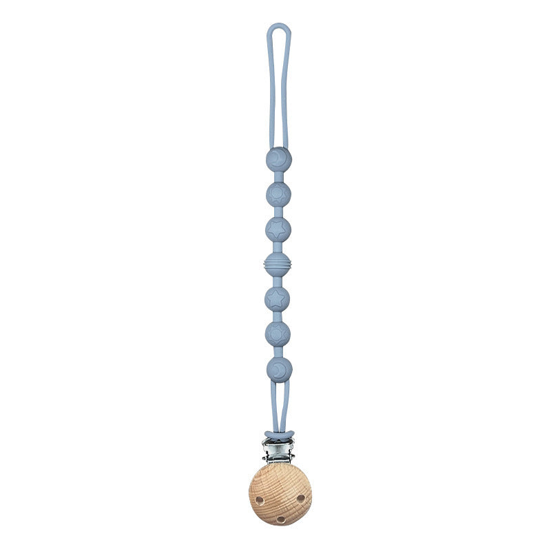 Ins Nordic Style New Plastic Clip Silicone Chain Baby Toy Grinding Stick Tooth Gum Silicone Chain Nipple Anti-losing Rope