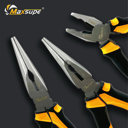 MaXSUPe industrial grade non-slip toothed pointed-nose pliers diagonal pliers diagonal pliers diagonal pliers 6 inch 8 inch wire pliers tool