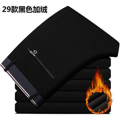 28-40 Summer New Men's Casual Pants Slim-fit Elastic Small Straight Korean Style Suit Pants Men's Pants