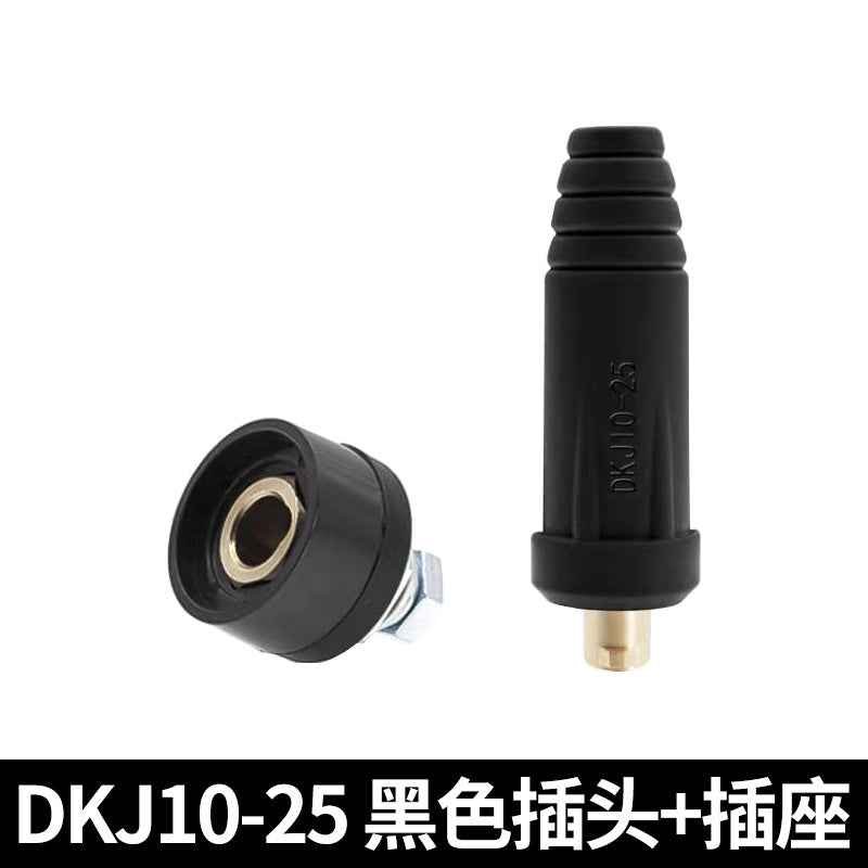 Welding Machine Quick Connector Dkj25-35-50-70 Square All-Copper European Quick-Plug Welding Head Cable Connector