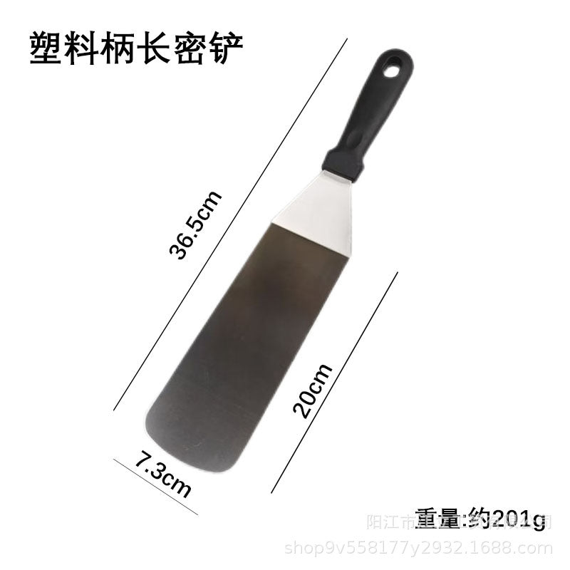 Triangle Stainless Steel Teppanyaki Grilling Shovel Multi-use Steak Hand-held Pancake Shovel Restaurant Teppanyaki Cuisine Gadget