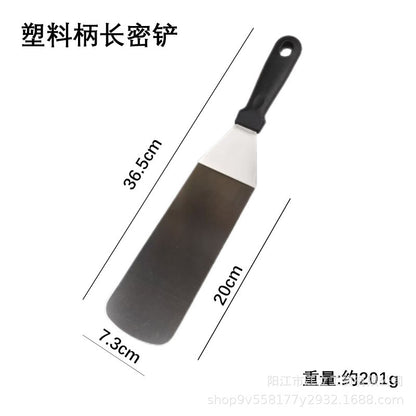Triangle Stainless Steel Teppanyaki Grilling Shovel Multi-use Steak Hand-held Pancake Shovel Restaurant Teppanyaki Cuisine Gadget