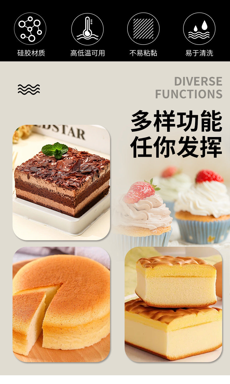 Food Grade Silicone Bread Chiffon Toast Mold Cake Pan Easy to Demould DIY Baking Silicone Cake Mold