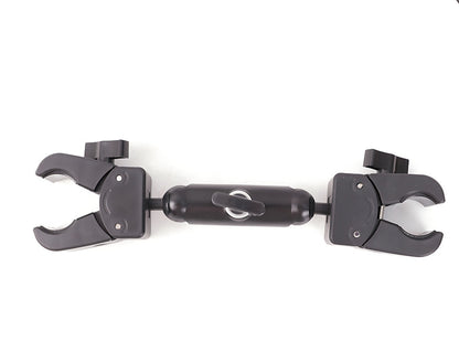 Action Camera Handlebar Bracket, Cycling Navigation Double-Head Clamp Bracket, Universal Ball Head Motorcycle Mobile Phone Holder