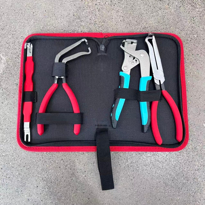 Red and black elbow 60 degree power-off pliers bolt pliers multi-purpose pliers car oil pipe separation harness pliers cross-border pliers