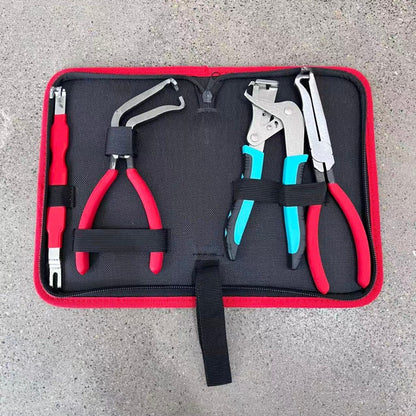 Red and black elbow 60 degree power-off pliers bolt pliers multi-purpose pliers car oil pipe separation harness pliers cross-border pliers