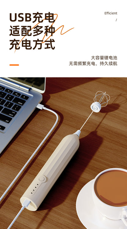 Carefully Selected Cross-Border Dual-Stick Milk Frother, Coffee Cream Mixer, Household Wireless Egg Beater, Baking Milk Frother