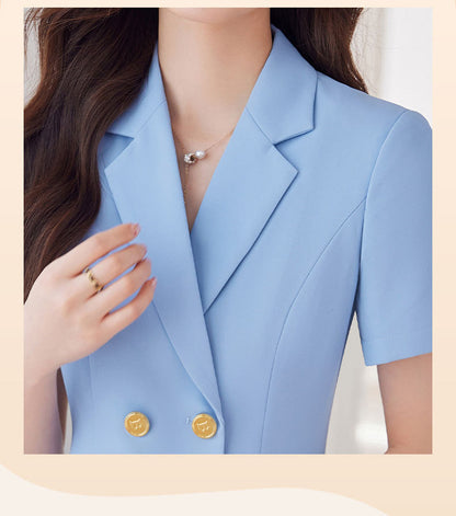 French Hepburn Style Small Black Dress High Sense High Cold Royal Sister Fried Street Small Fragrance Style Pleated Professional Suit dress Summer
