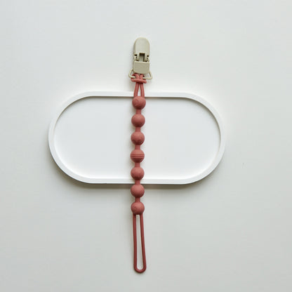 Ins Nordic Style New Plastic Clip Silicone Chain Baby Toy Grinding Stick Tooth Gum Silicone Chain Nipple Anti-losing Rope