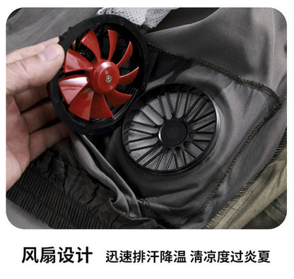 Summer Cooling Air-Conditioned Clothing for Men, Refrigeration Clothing with Fan, Welding Site Heatstroke Prevention Labor Protection Work Clothes