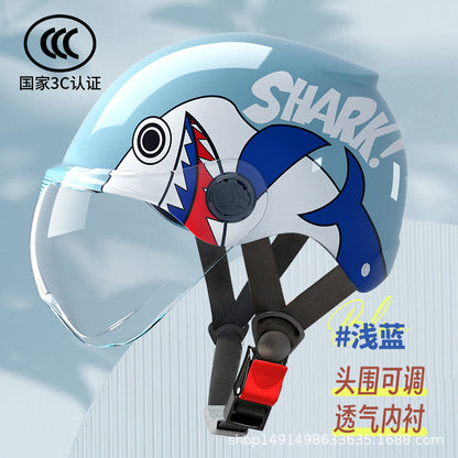 New National Standard 3c certified children's helmet boy baby girl electric car Children's helmet Four Seasons Universal half helmet