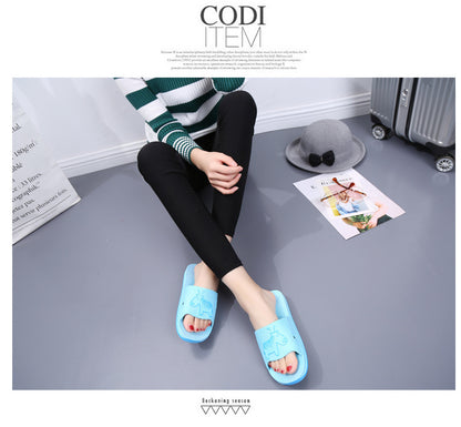 Summer Pvc Bathroom Slippers Home Cartoon Couple Slippers Indoor Cute Bath Non-Slip Sandals Women's Stall