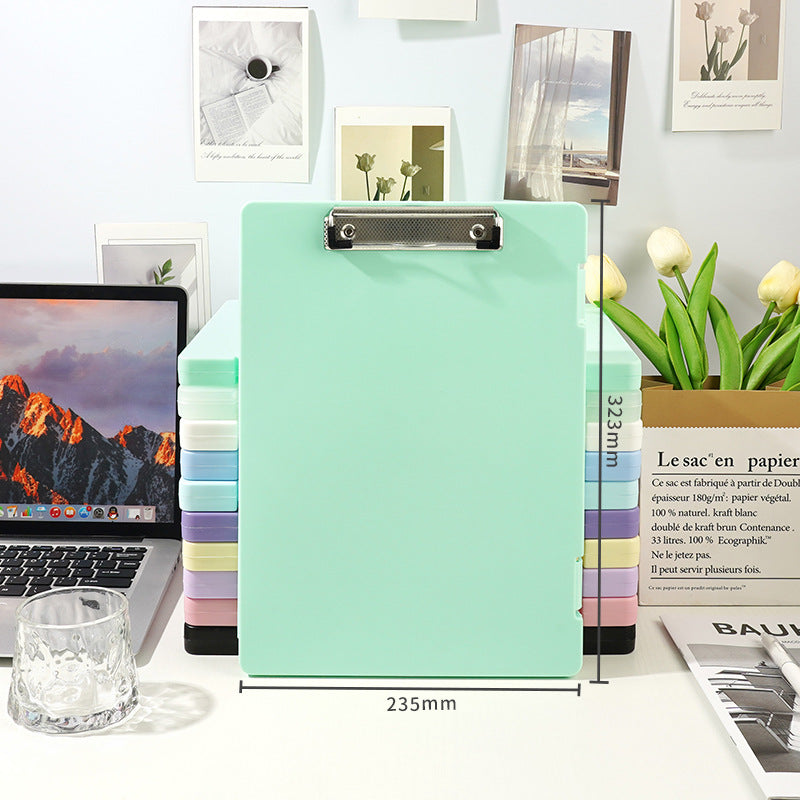 Plastic board folder file box copy writing board storage box A4 data box PP transparent office supplies finishing box