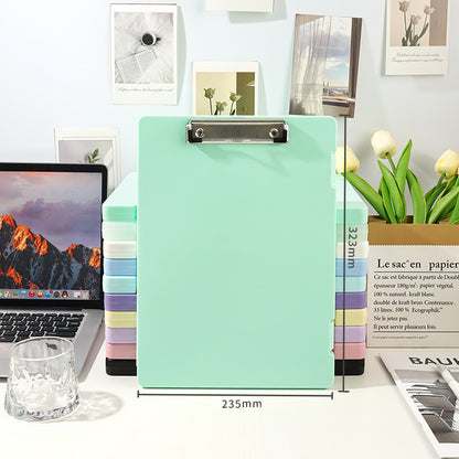 Plastic board folder file box copy writing board storage box A4 data box PP transparent office supplies finishing box