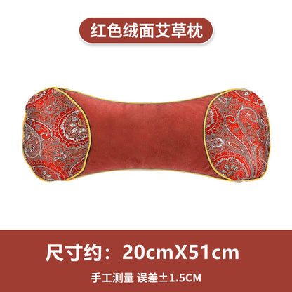 Tiktok hot heating Wormwood bone pillow Wormwood pillow Ice Silk bone cool pillow multifunctional cervical pillow factory wholesale