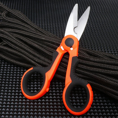Stainless Steel Scissors for Pruning Branches, Fishing Scissors, Electrician Stripping Scissors, Lead Scissors, Serrated Scissors, Convenient Household Scissors