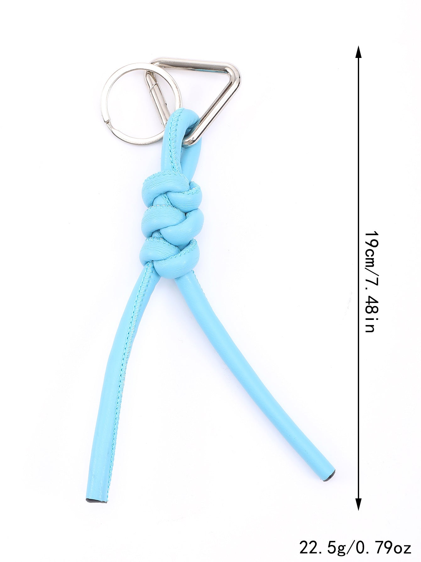 New triangle key chain PU hand-woven diamond key ring bag pendant key chain