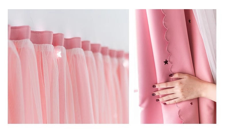 Source manufacturers non-perforated installation curtains hook and loop curtains cross-border foreign trade shading curtains self-adhesive finished products wholesale