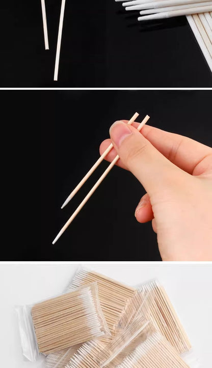 Free Shipping/Cotton Swabs/Tattoo Embroidery A1P20 - Pointed Single/Double-Ended Cotton Sticks for Makeup Removal, Wooden Sticks for Teeth