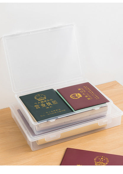 Document Storage Box for Home Use, Multifunctional Stationery, Certificate, Data, File, Card Holder, Household Registration Book Organizer, Magic Tool