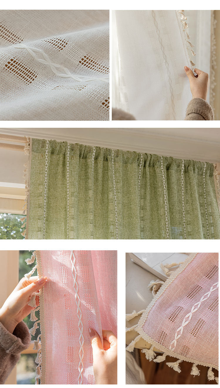 Cross-border hot new Nordic curtain multi-color bedroom living room half light dream atmosphere factory direct wholesale generation