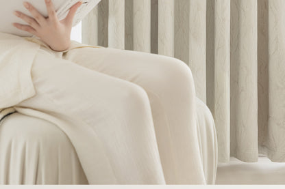 Cream Style Jacquard Curtain for Bedroom Premium Chenille Shading Living Room Bedroom French Light Luxury Shaoxing Curtain